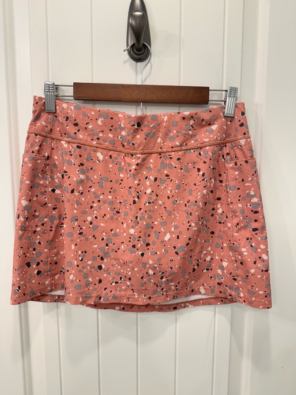 Smartwool Coral Terrazzo Print Merino Blend Athletic Skort Size Small